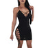 Lace-Up Side Bodycon Mini Dress #Black